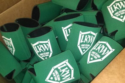 Green Coozie for Late Knight Warriors