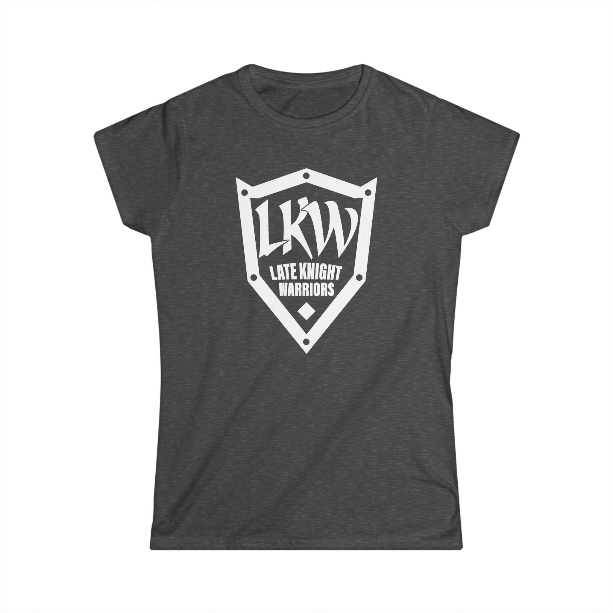 Late Knight Warrior Logo: Women's Softstyle Tee - Image 3
