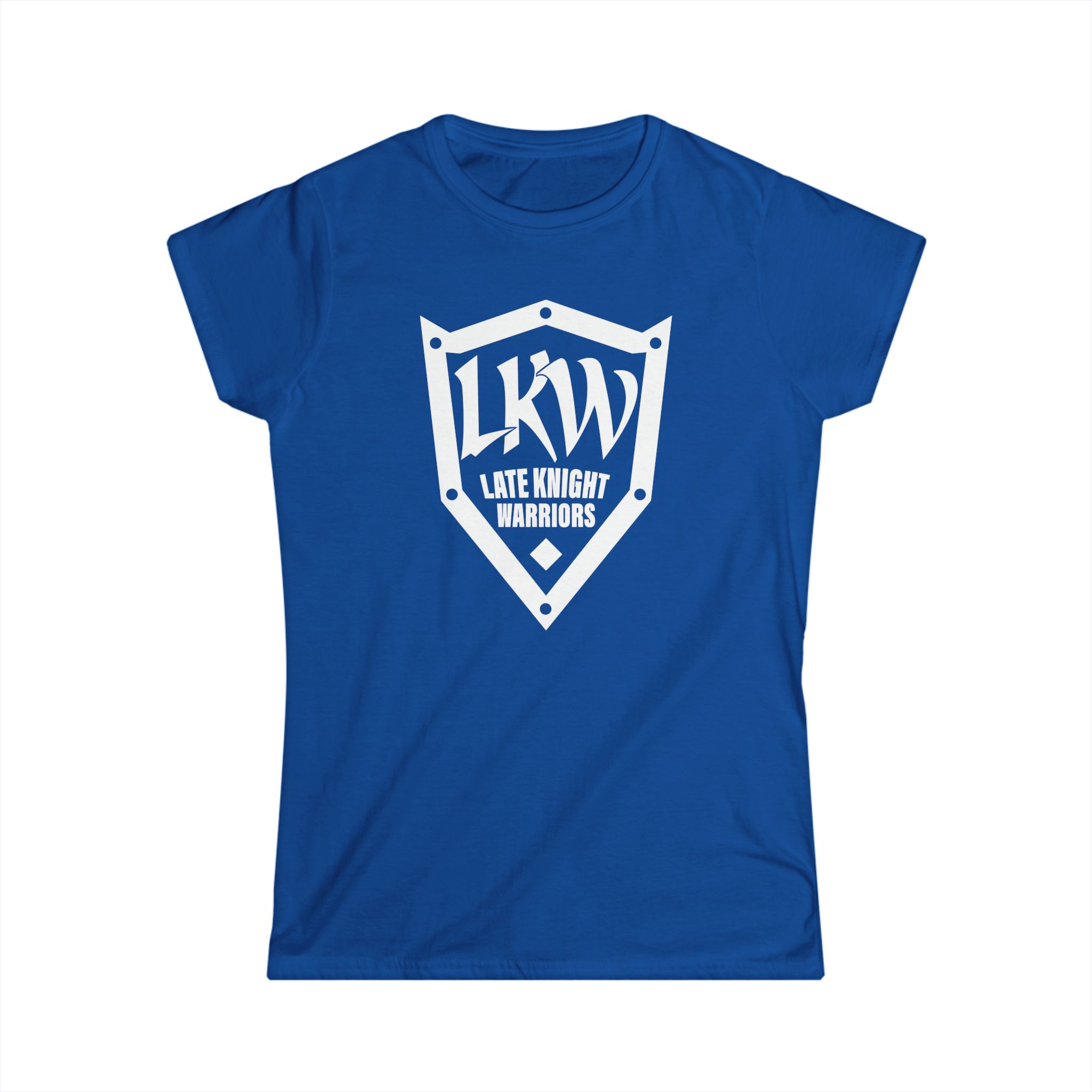 Late Knight Warrior Logo: Women's Softstyle Tee - Image 4