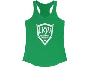 Late Knight Warrior Logo: Women's Ideal Racerback Tank