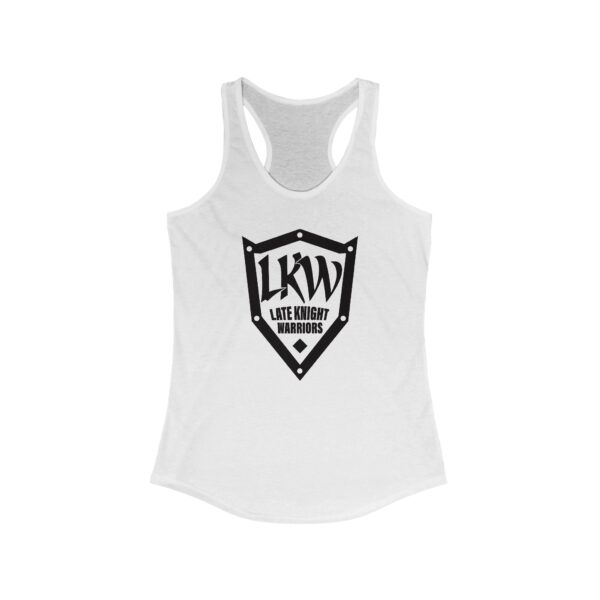 Late Knight Warrior Logo: Women's Ideal Racerback Tank - Image 3
