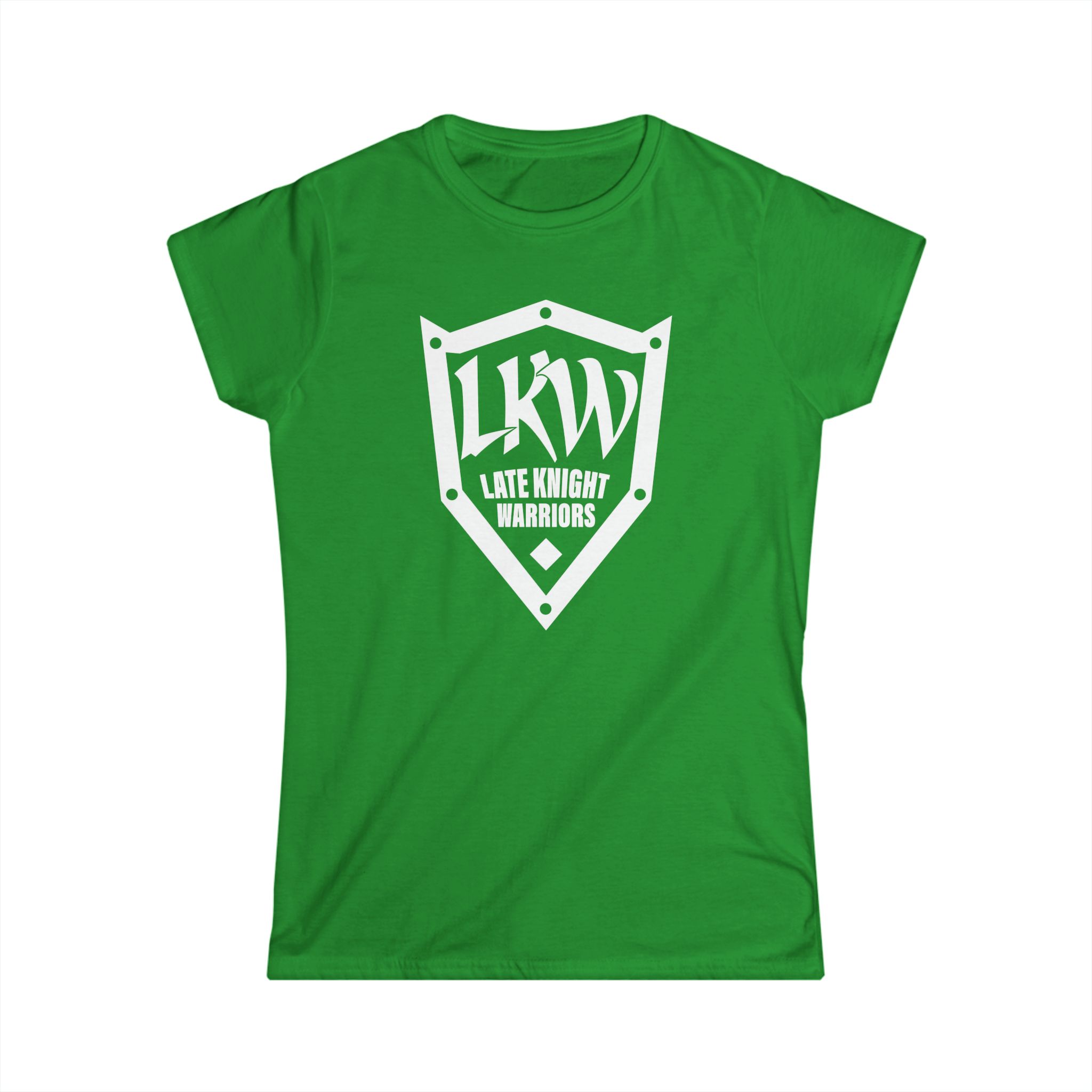 Late Knight Warrior Logo: Women's Softstyle Tee - Image 2