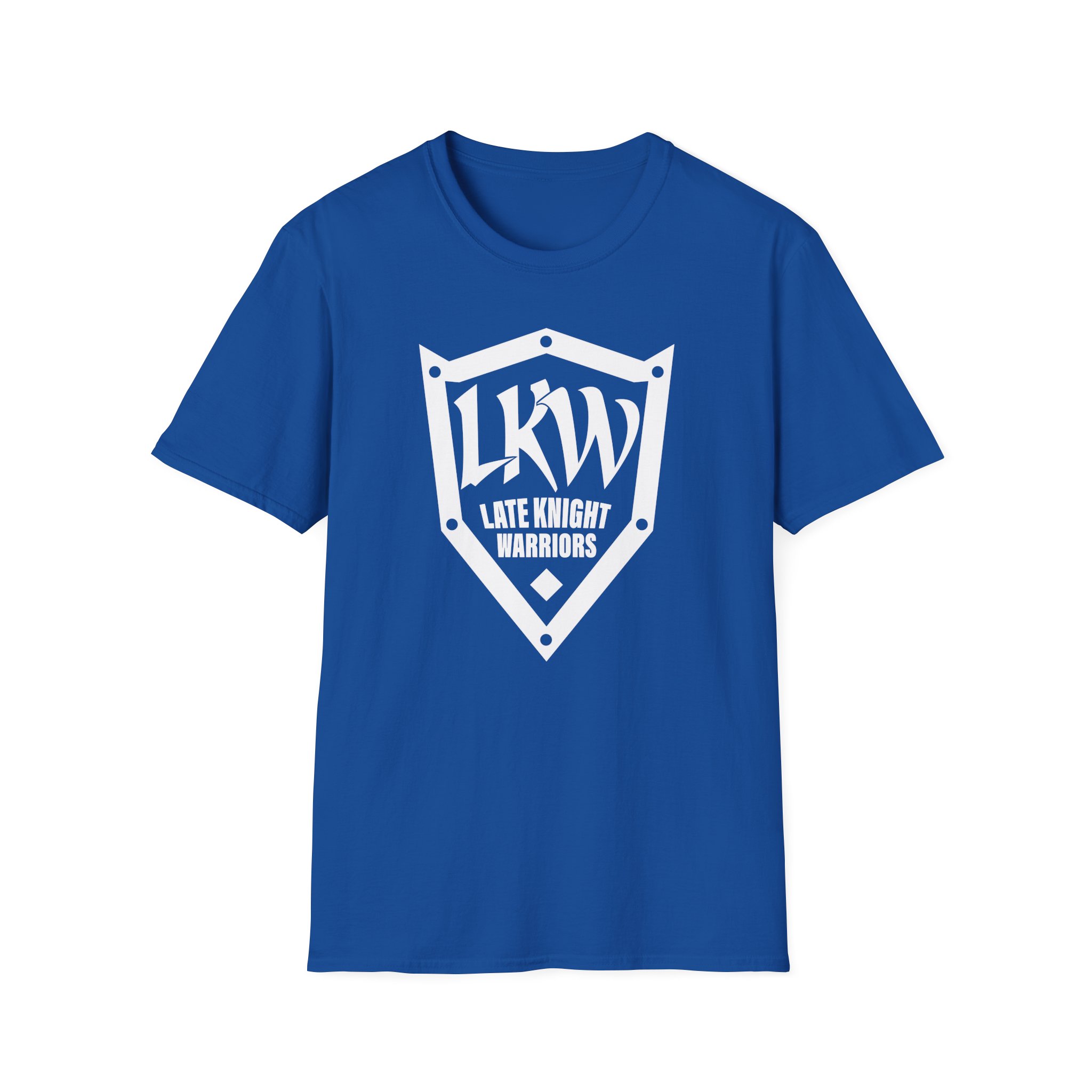 Late Knight Warrior Logo: Unisex Softstyle T-Shirt - Image 5