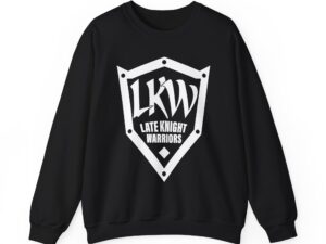 Late Knight Warrior Logo: Unisex Heavy Blend™ Crewneck Sweatshirt
