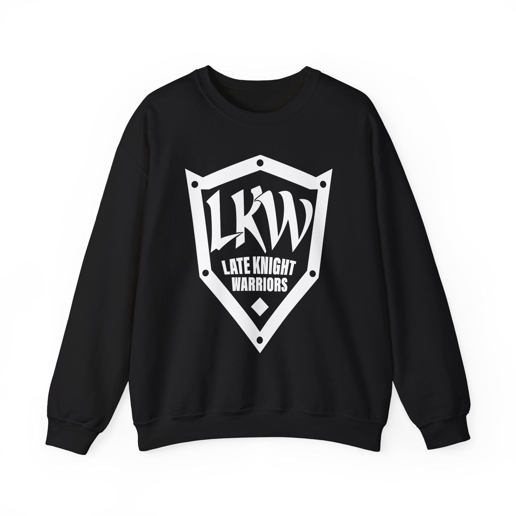 Late Knight Warrior Logo: Unisex Heavy Blend™ Crewneck Sweatshirt