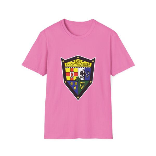 Late Knight Warrior OG Crest: Unisex Softstyle T-Shirt - Image 45