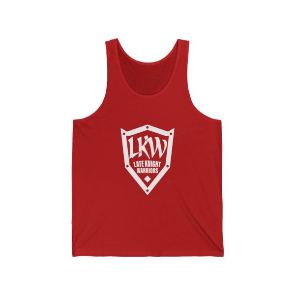 Late Knight Warrior Logo: Unisex Jersey Tank - Image 17