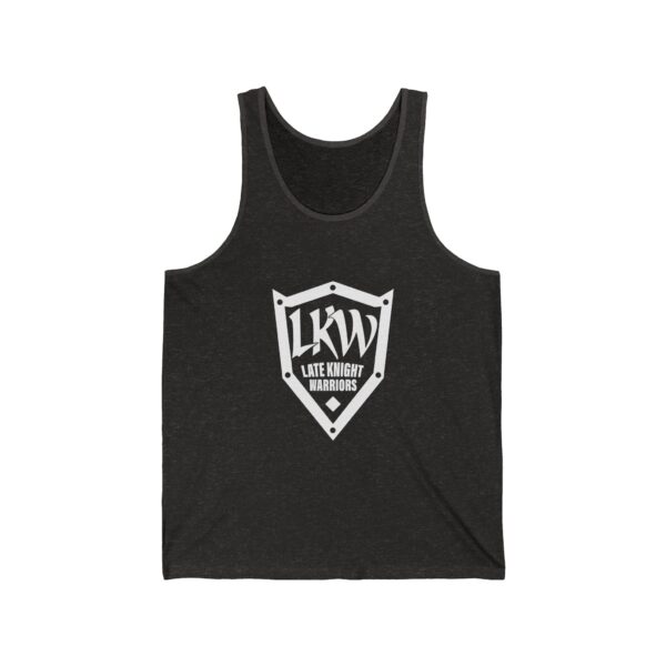 Late Knight Warrior Logo: Unisex Jersey Tank - Image 7