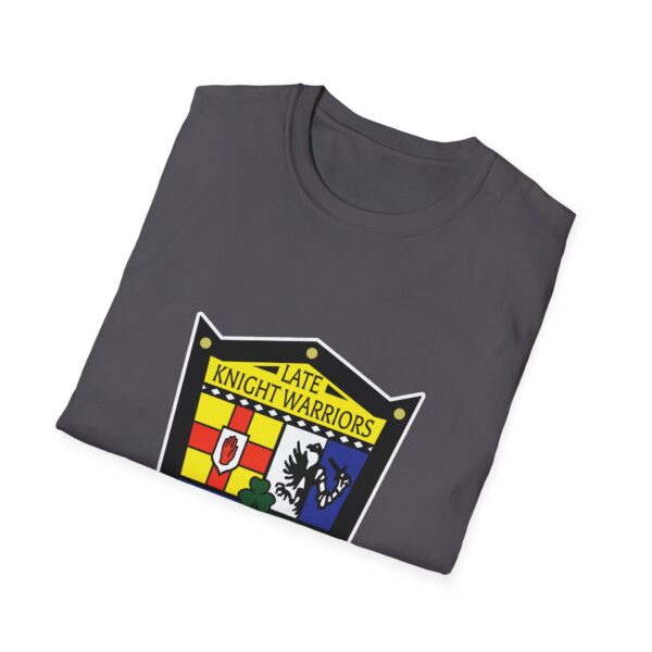Late Knight Warrior OG Crest: Unisex Softstyle T-Shirt - Image 28