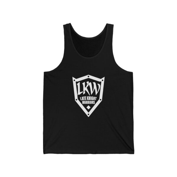 Late Knight Warrior Logo: Unisex Jersey Tank - Image 5