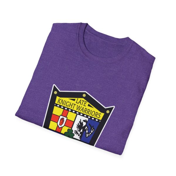 Late Knight Warrior OG Crest: Unisex Softstyle T-Shirt - Image 44