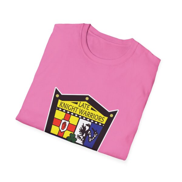 Late Knight Warrior OG Crest: Unisex Softstyle T-Shirt - Image 48