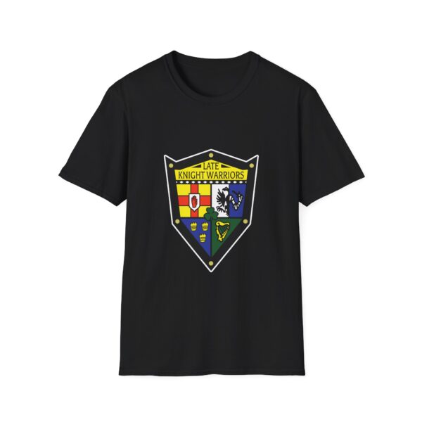 Late Knight Warrior OG Crest: Unisex Softstyle T-Shirt - Image 9