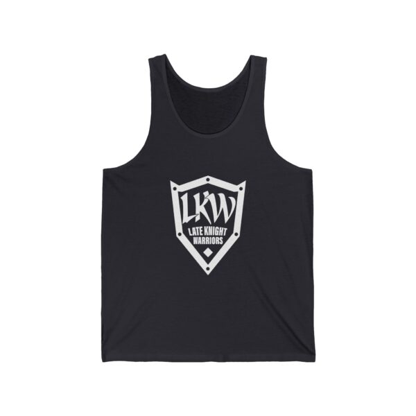 Late Knight Warrior Logo: Unisex Jersey Tank - Image 9