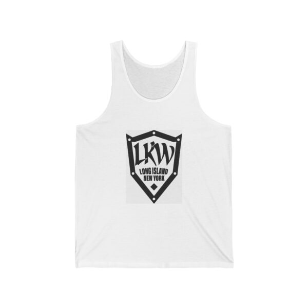 Late Knight Warrior Logo: Unisex Jersey Tank - Image 3