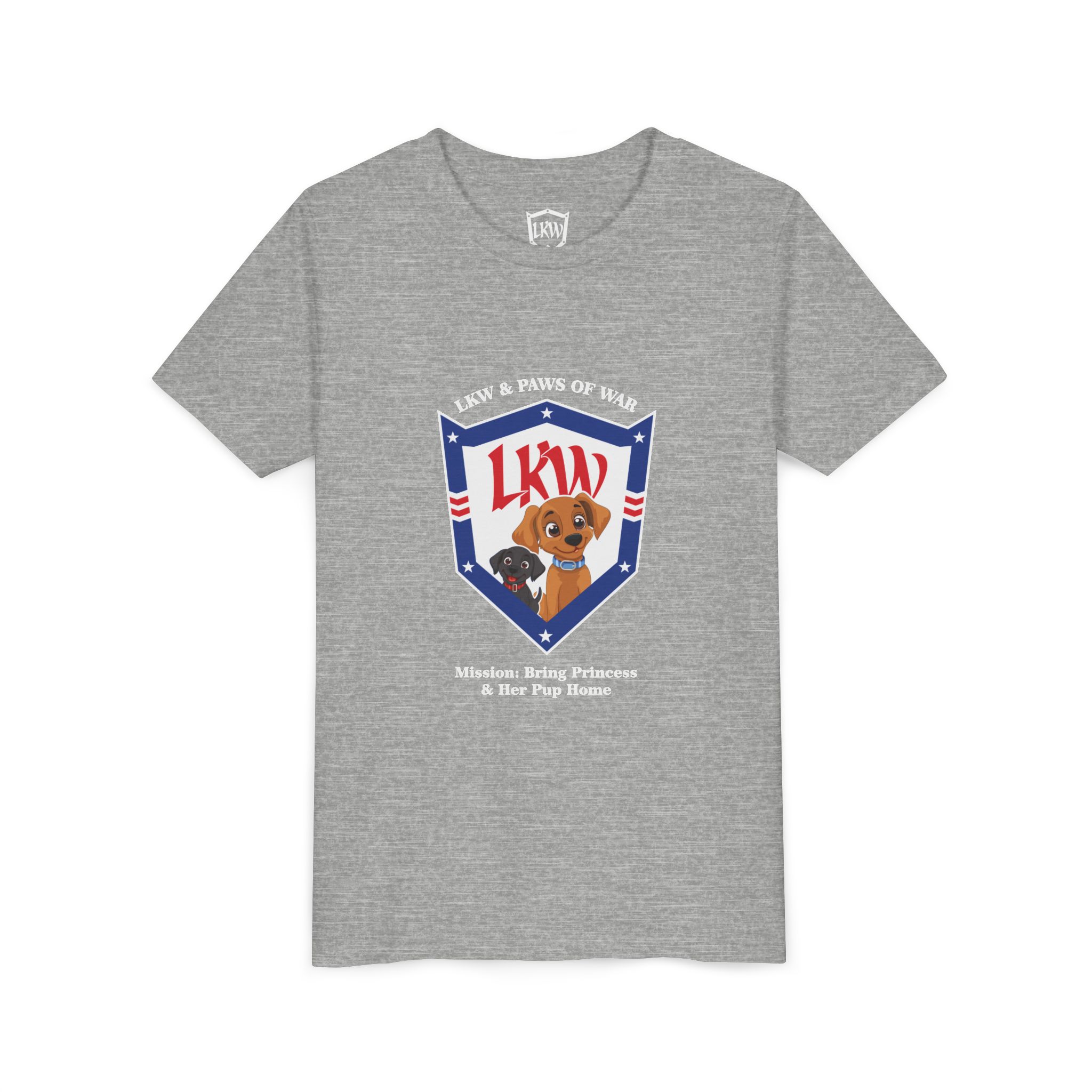 Mission Bring Princess and Her Pup Home Youth Short Sleeve Tee - Image 3