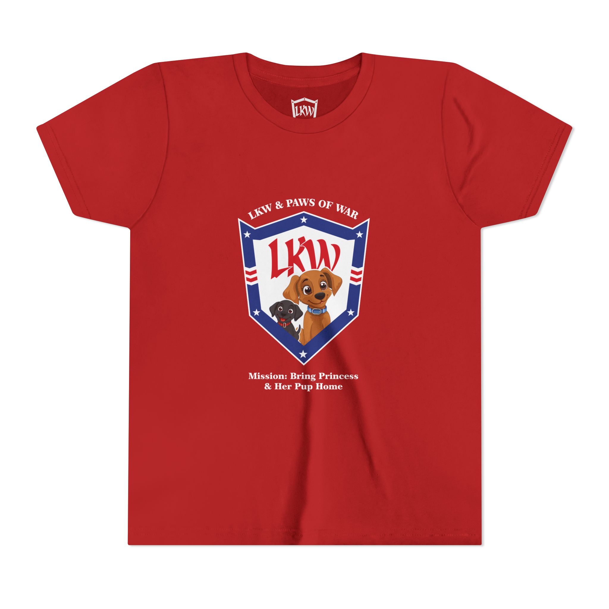 Mission Bring Princess and Her Pup Home Youth Short Sleeve Tee - Image 9