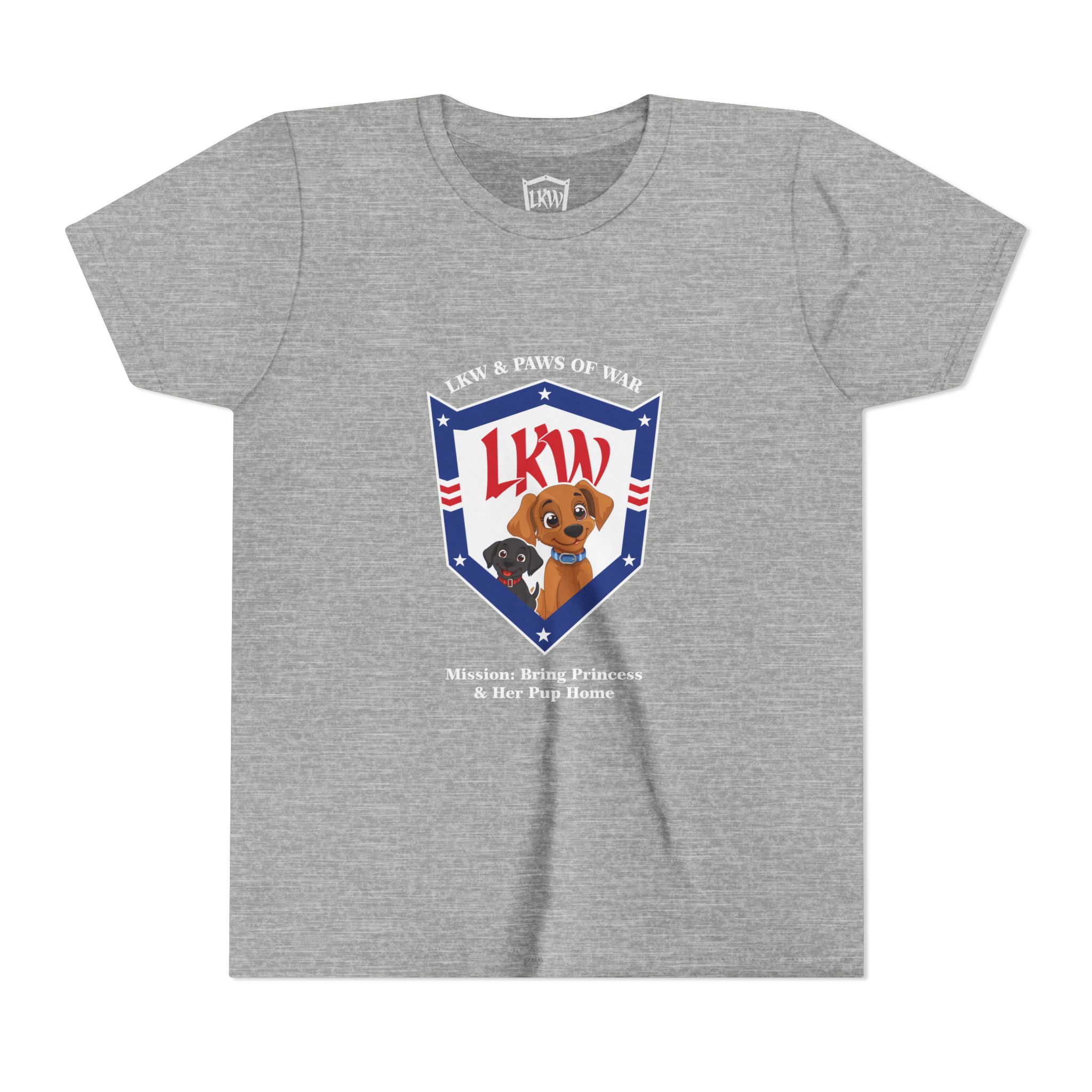 Mission Bring Princess and Her Pup Home Youth Short Sleeve Tee