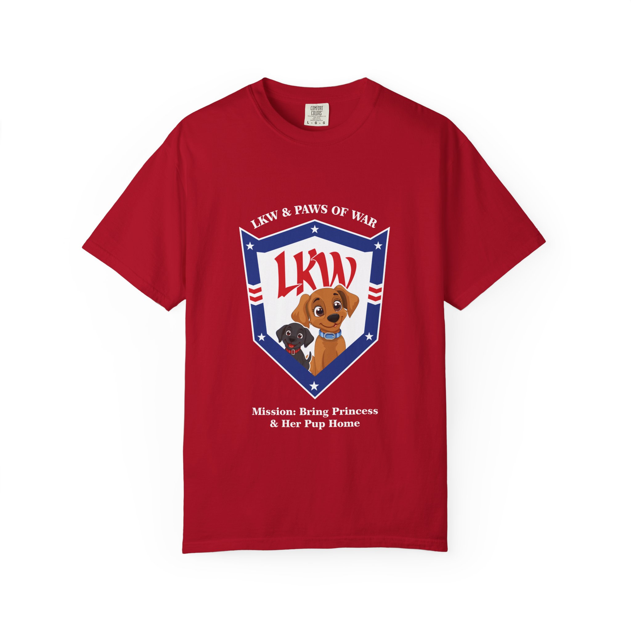Mission Bring Princess and Her Pup Home Unisex Garment-Dyed T-shirt