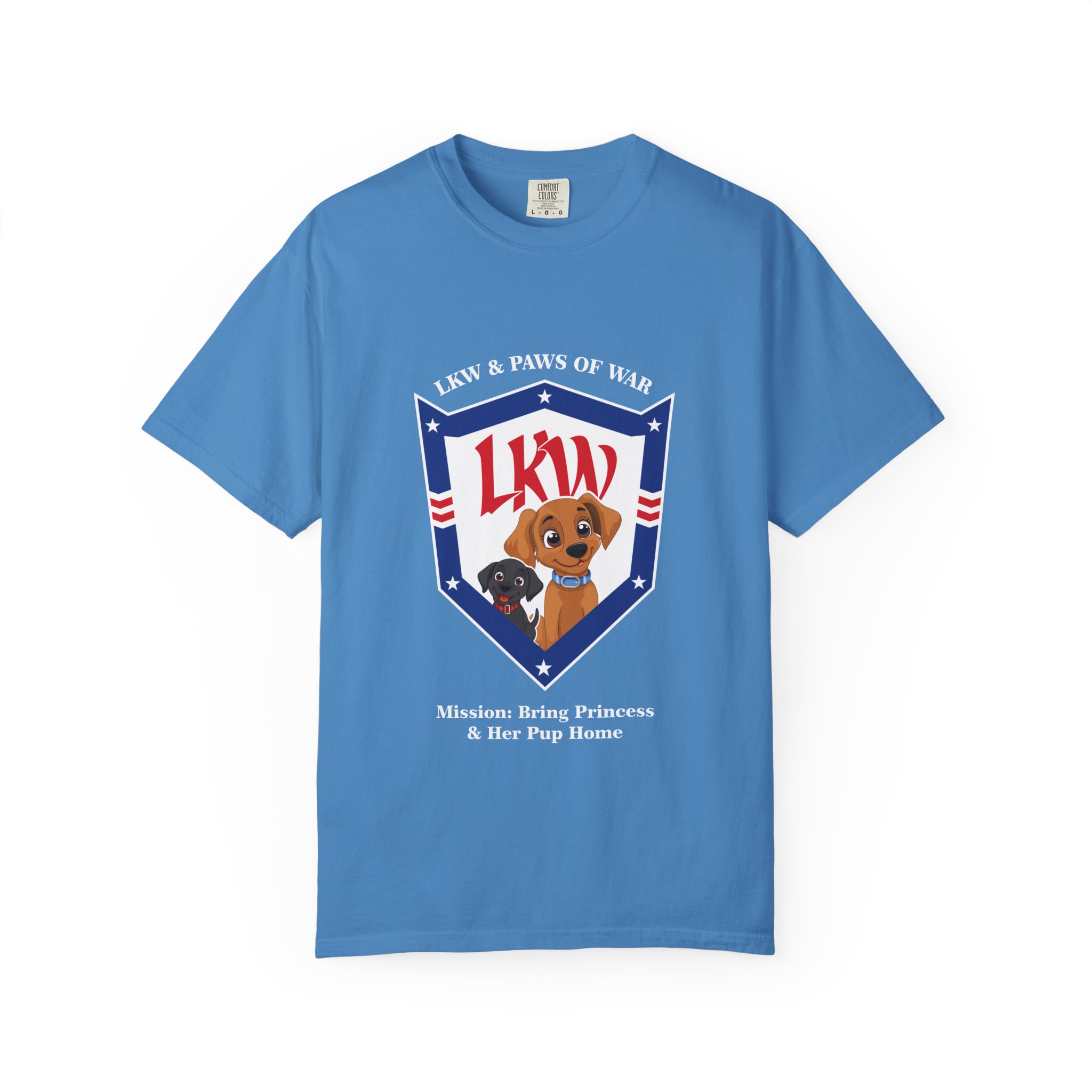 Mission Bring Princess and Her Pup Home Unisex Garment-Dyed T-shirt - Image 4