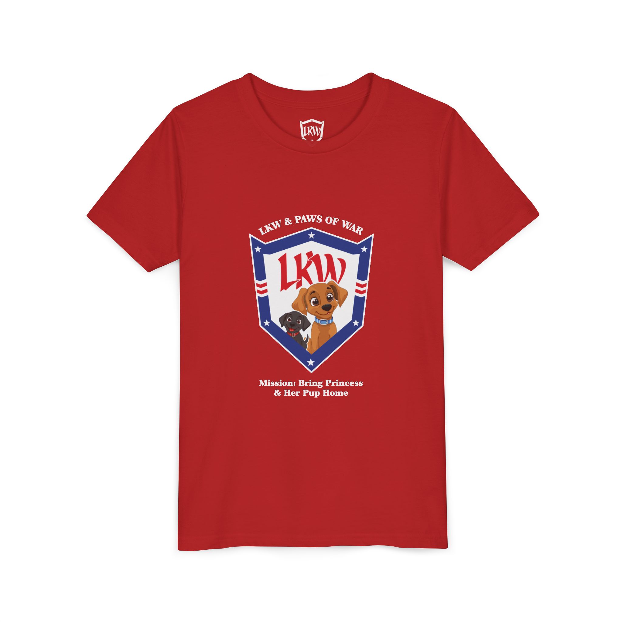 Mission Bring Princess and Her Pup Home Youth Short Sleeve Tee - Image 11
