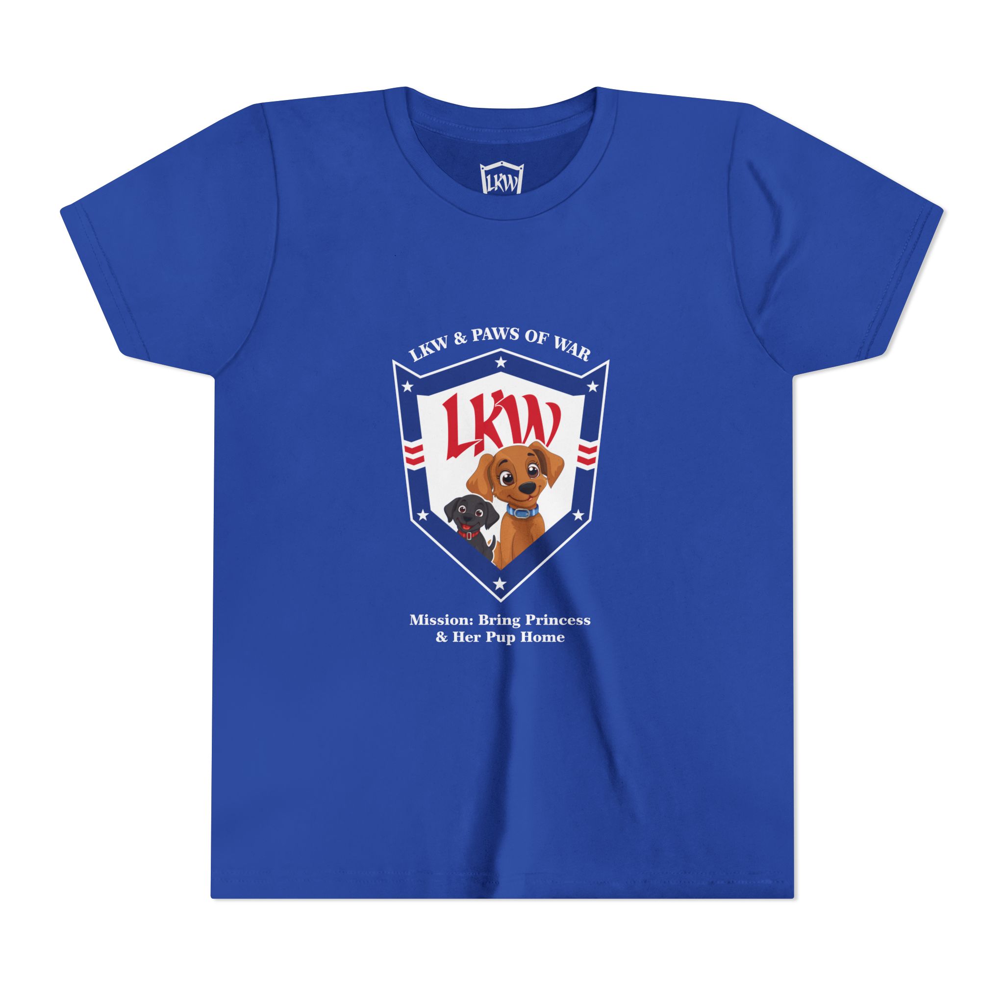 Mission Bring Princess and Her Pup Home Youth Short Sleeve Tee - Image 5